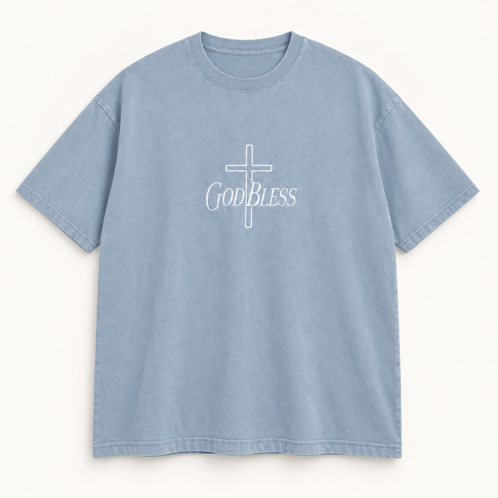 Protected by Purpose Mineral-Wash Tee Blue