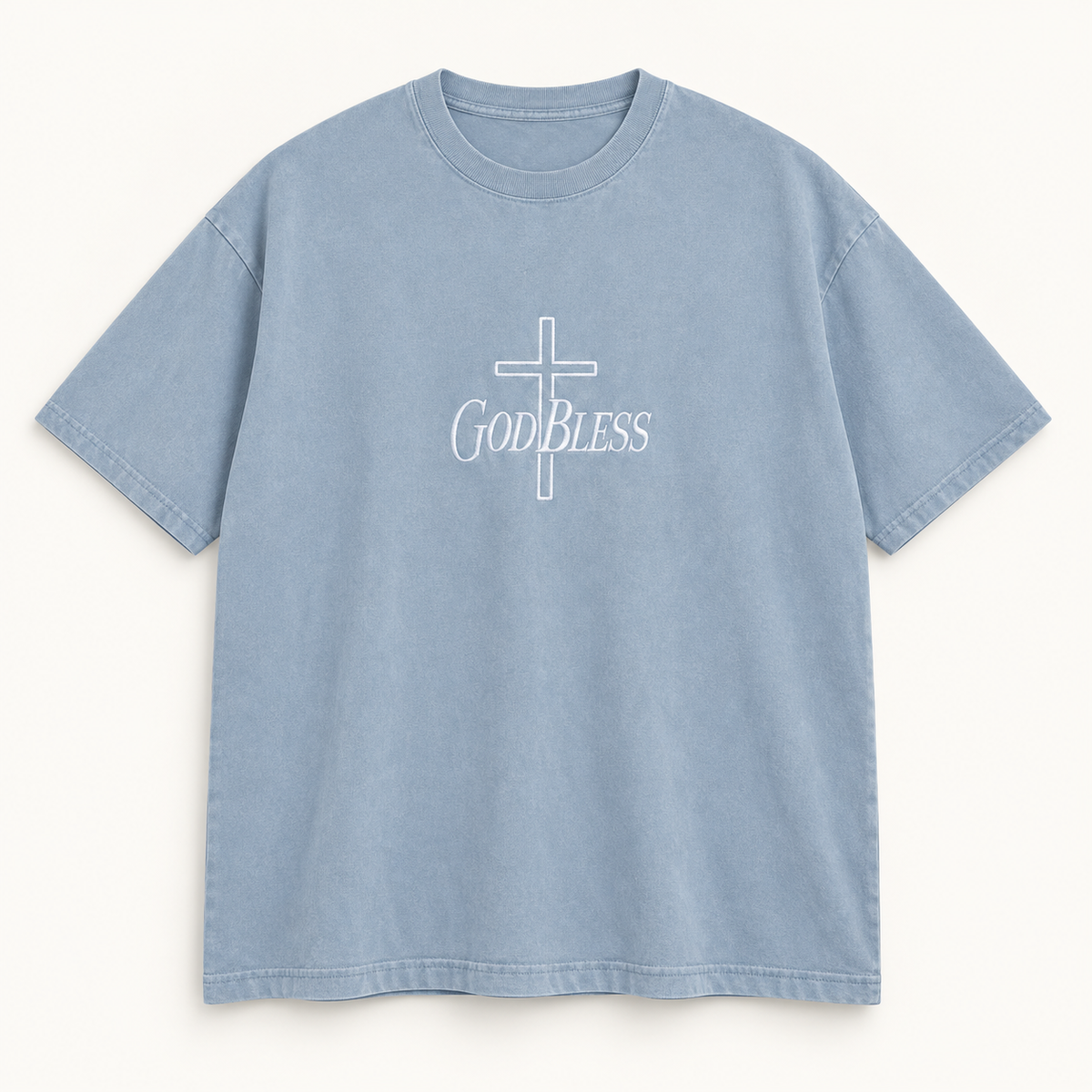 Protected by Purpose Mineral-Wash Tee Blue