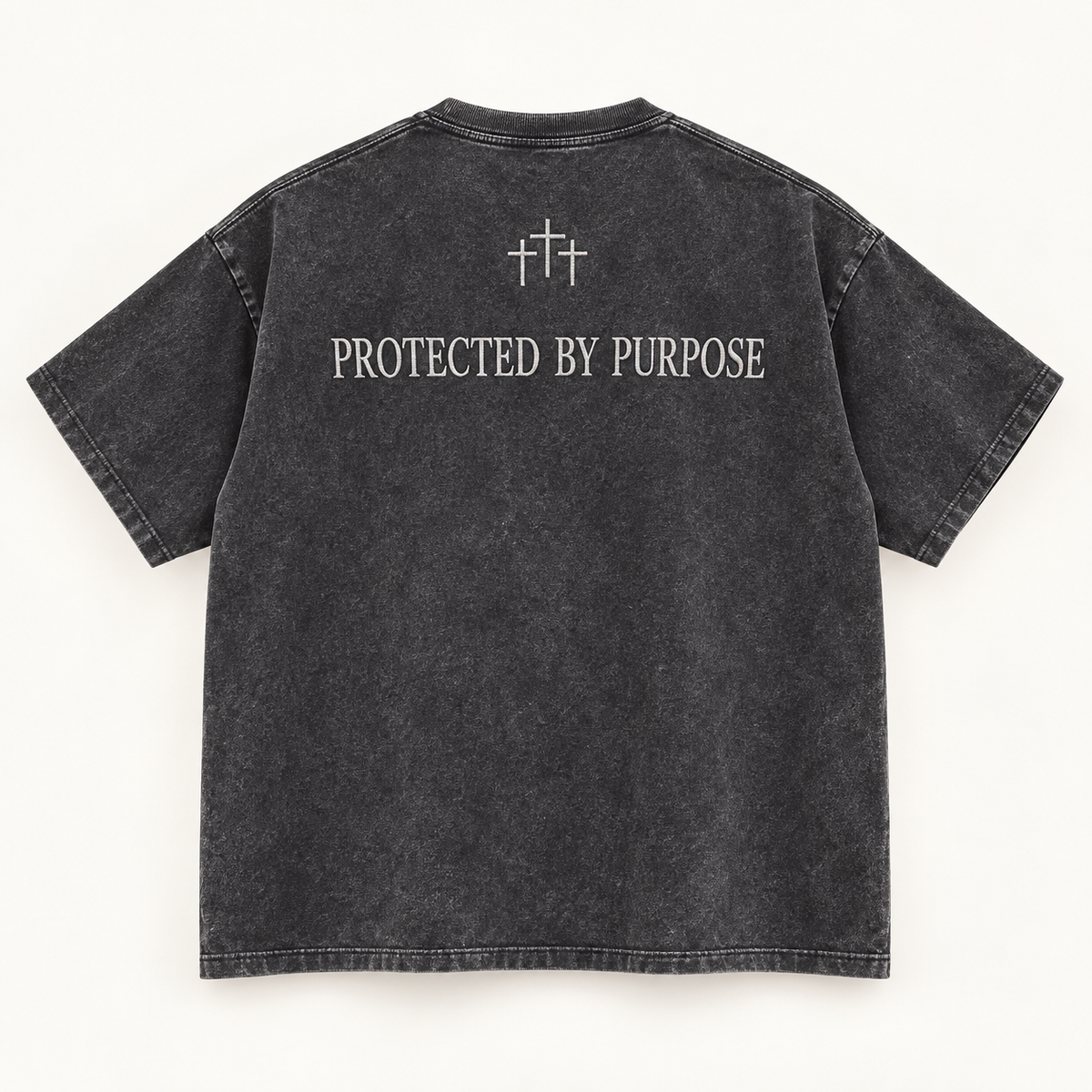 Protected by Purpose Mineral-wash Tee Black