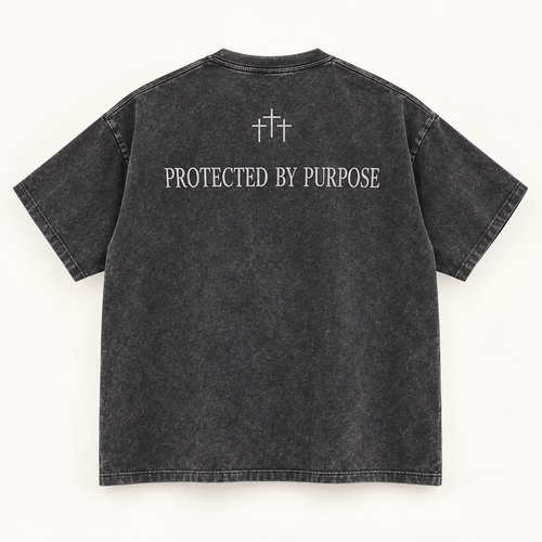 Protected by Purpose Mineral-wash Tee Black